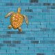 thumbnail image 4 of Escultura de tortuga de metal para colgar en la pared, decoración única amarillo, 4 of 6