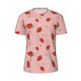 thumbnail image 6 of Rocae Strawberry for Men's Mesh Quick-Dry Short Sleeve Workout T-Shirt,Mens Crew Neck Tee Lightweight Soft Classic T Shirts XX-Large, 6 of 9