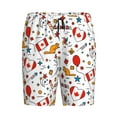 thumbnail image 3 of Picia Canada Day Pajama Shorts for Men, Men's Pajama Bottoms, Sleepwear,Short Pajama Pants-Medium, 3 of 9