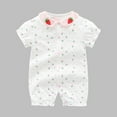 thumbnail image 2 of Bovxnpu Baby Girl Bodysuit, Infant Baby Cotton Bodysuits, Toddler Baby Girls Short Sleeve Printed Color T-Shirt Round Neck Jumpsuit Romper 9 Months, 2 of 3