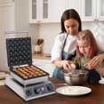 thumbnail image 7 of Commercial Round Muffin Maker 25 Hole Flip Top Non-Stick Waffle Maker Stainless Steel 110V Temperature and Time Control Heart Belgian Waffle Maker Ideal for Restaurant, Snack Bar and Home Use, 7 of 7