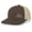 Brown/Khaki, variant on Mountain Trucker Hat 47% Cotton/28% Nylon/25% Polyester - Embroidered Compass Woodland Mesh Back
