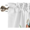thumbnail image 5 of Botanical Window Valance Curtains Meadow Plants Flower Leaves Spring Watercolor Floral Vintage Window Treatment for Kitchen Bathroom Bedroom Butterflies Rod Pocket Short Curtain 1 Panel, 54x18 in, 5 of 7