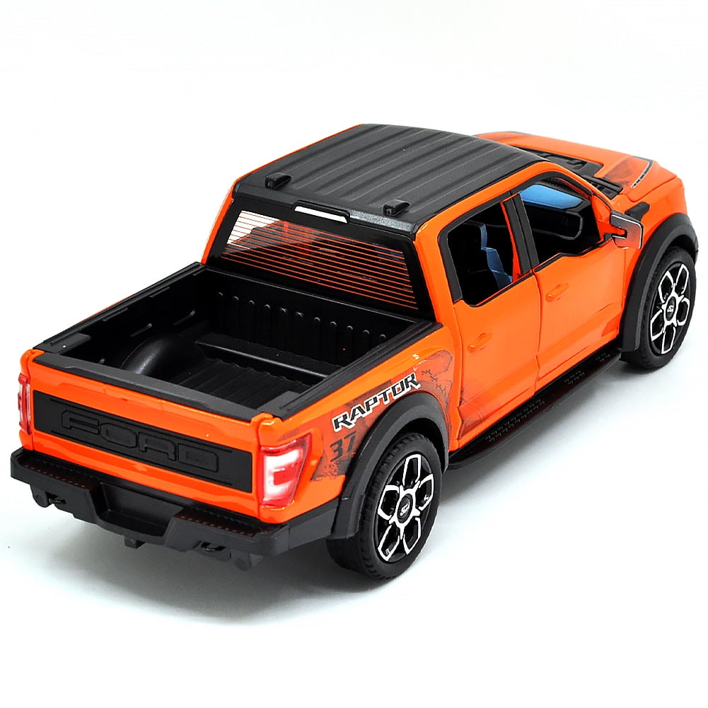 1: 20 Suitable for Ford Raptor F150 alloy die-casting metal car model, with sound, light and rebound functions, children's toy car collection, boys' birthday gift