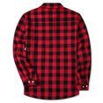 thumbnail image 3 of SERTG Kids Plaid Button Down Shirt Long Sleeve Collared Spring Fall Stylish Versatile Classic Plaid Top for Children 4-6 Years(Red,3-4 Years), 3 of 8