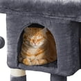 thumbnail image 3 of Extra Large Cat Tree, Comfortable Plush Perch, Sisal Scratching Posts for Clawing, Spacious Platform for Multiple Cats, Indoor Entertainment, Gray, 3 of 5