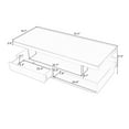 thumbnail image 2 of Harper & Bright Designs Rectangle LED Coffee Table with Storage, Modern White Coffee Table with LED Lights, Center Table with 2 Drawers and Display Shelves for Living Room, 2 of 15