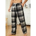 thumbnail image 5 of U2SKIIN 2 Pack Mens Fleece Pajama Pants, with Pockets Plaid Pj Bottoms Soft Lounge,L, 5 of 6