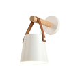 thumbnail image 1 of Aplique de pared moderno E27, aplique de pared con cinturón de madera y hierro forjado de estilo metálico, iluminación nórdica creativa, lámpara colgante (blanco), 1 of 5
