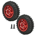 thumbnail image 2 of Rubber Tire, RC Anti-Skid Tires Non-slip Effect Excellent Durability  for WPL D12 1/10 RC Trucks Black BL,Silver S,Red R, 2 of 8