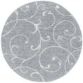 thumbnail image 3 of Bliss Rugs Transitional Floral 7'10'' Round Silver and White Polypropylene Indoor Area Rug, 7'10'' Round, 3 of 8