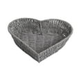 thumbnail image 4 of Cesta de almacenamiento de cuerda de papel Cesta de servicio de forma de corazón Caja de almacenamiento delicada para baño Organización Estante Gris, 4 of 8