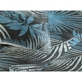 thumbnail image 3 of Ambesonne Leaf Print Quilted Bedspread Set 3 Pcs, Abstract Tropical Grunge, King, Dark Grey and Sky Blue, 3 of 4