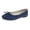 Dark Blue, variant on Women Fashionable Casual Bow Flats, Comfortable Lightweight Slip on Loafers for Walking, Versatile Suede Ballet Flats for Spring, Office, Daily Wear