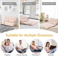 thumbnail image 5 of YYAo Lounge Sofa Couches, Comfy Couch Soft Sofa,6-Position Adjustable Sleeper Lounge Couch with 2 Pillows-Beige, 5 of 7