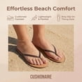 thumbnail image 2 of Cushionaire Cora Flip Flops for Women | Vacation Beach Essentials | Women's Casual Thong Sandals with Wide Widths Available, 2 of 17