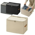 thumbnail image 2 of DJN Home & Garden Emboadlie Fabric Shoe Organizer Storage Box Emboadlie Organizer Storage Box Foldable Shoe Organizer Shoe Storage With Transparent Cover And Sturdy Handles, 2 of 9