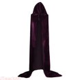 thumbnail image 2 of JTieacloth Unisex Hooded Velvet Cape with Hood for Men and Women, Witch Cloak Cape Dress Up, 2 of 3