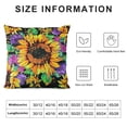 thumbnail image 5 of Creowell Watercolor Sunflowers Pillow Covers ,Colorful Botanical Blossom Retro Oil Painting Reversible Throw Pillow Covers Cases,Vintage Country Style Square Cushion Covers Set for Bedroom, 5 of 5