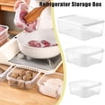 thumbnail image 2 of Fridge Box Holder Kitchen Clear Organiser Cupboard Container W/ Lid Storage, 2 of 8