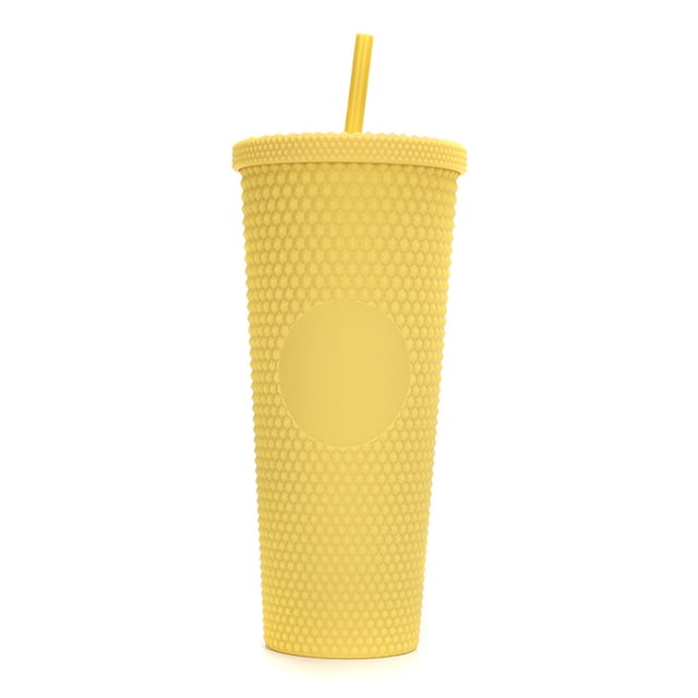 Vaso de gran capacidad de 710 ml (24 oz) con acabado mate y diseño totalmente texturizado. Reutilizable.