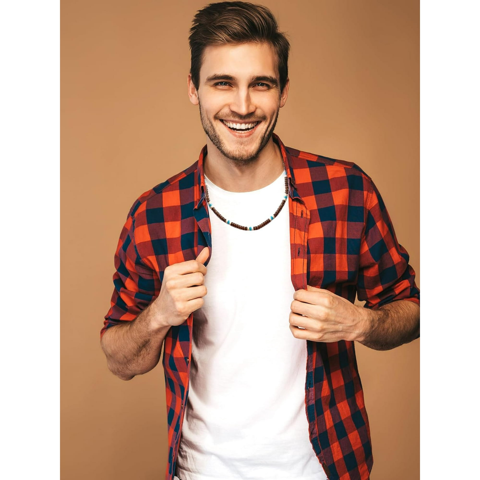 ORUYROP Puka Shell Necklace for Men Surfer Necklace and Bracelet