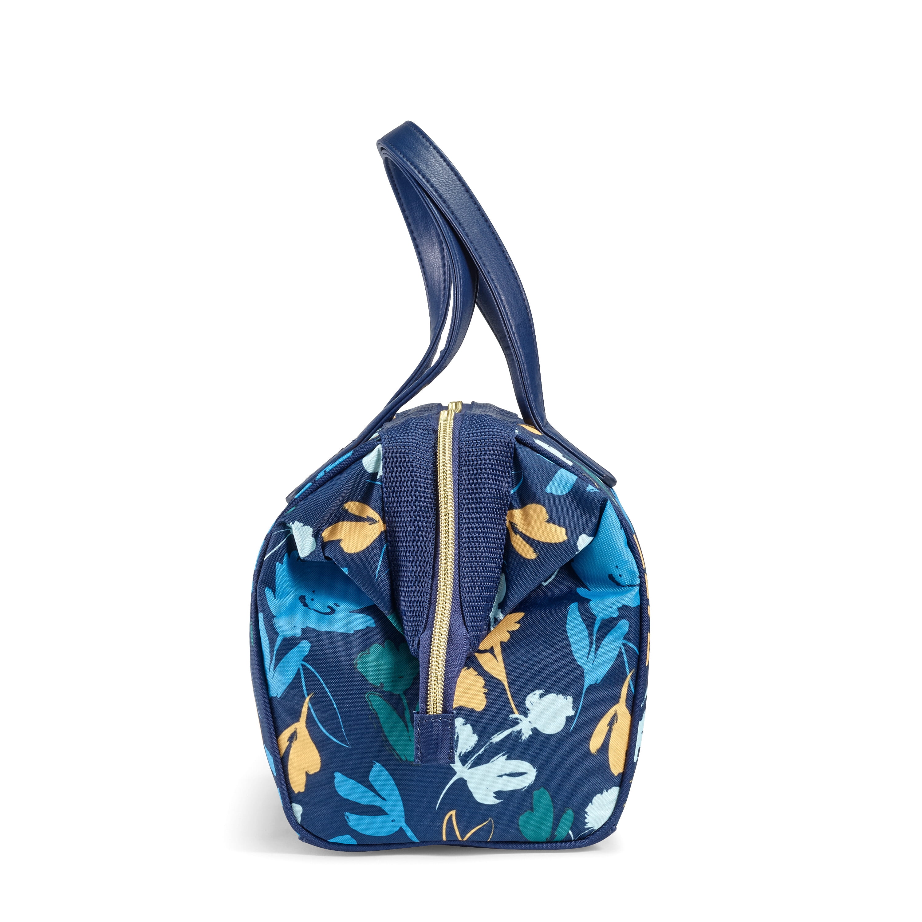 Fit + Fresh Cloverdale Adult Insulated Lunch Bag with Containers, Cute Lunch Bag For Women, Navy