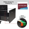 thumbnail image 2 of 23" Deep Mobile File Cabinet, 3 Drawer Vertical Filing Cabinet Home Office Under Desk File Cabinet with 4 Wheels & Hanging File Holder, 2 of 8