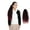 Gradient Wine Red, variant on 22-Inch Long Curly Black Drawstring Ponytail Extension for Women Soft Synthetic Wavy Clip-In Hairpiece - Gradient Brown