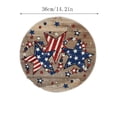 thumbnail image 2 of Tepsmf Round Placemats with Independence Day Prints, Patriotic Table Setting Mat, Decorative Dining Placemat for Holiday Kitchen Home Party Decoration, 2 of 5