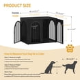 thumbnail image 6 of Hzuaneri Wooden Dog Crate Furniture, 31.5" Indoor Dog Kennel with Cushion, Dog Cage for Small Medium Dogs, Decorative Pet House Side End Table, Chew-Resistant, Black, 6 of 10