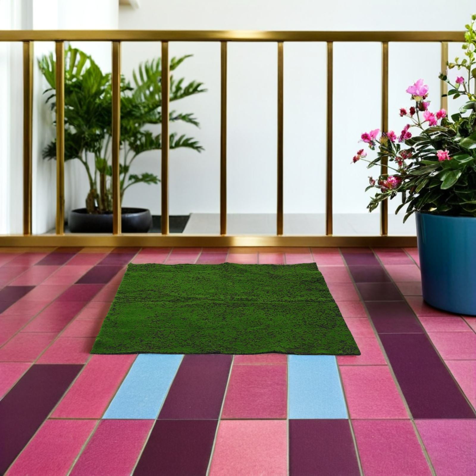 OUNONA Green Artificial Moss Sheet Natural Looking Faux Moss for Home Office Decor