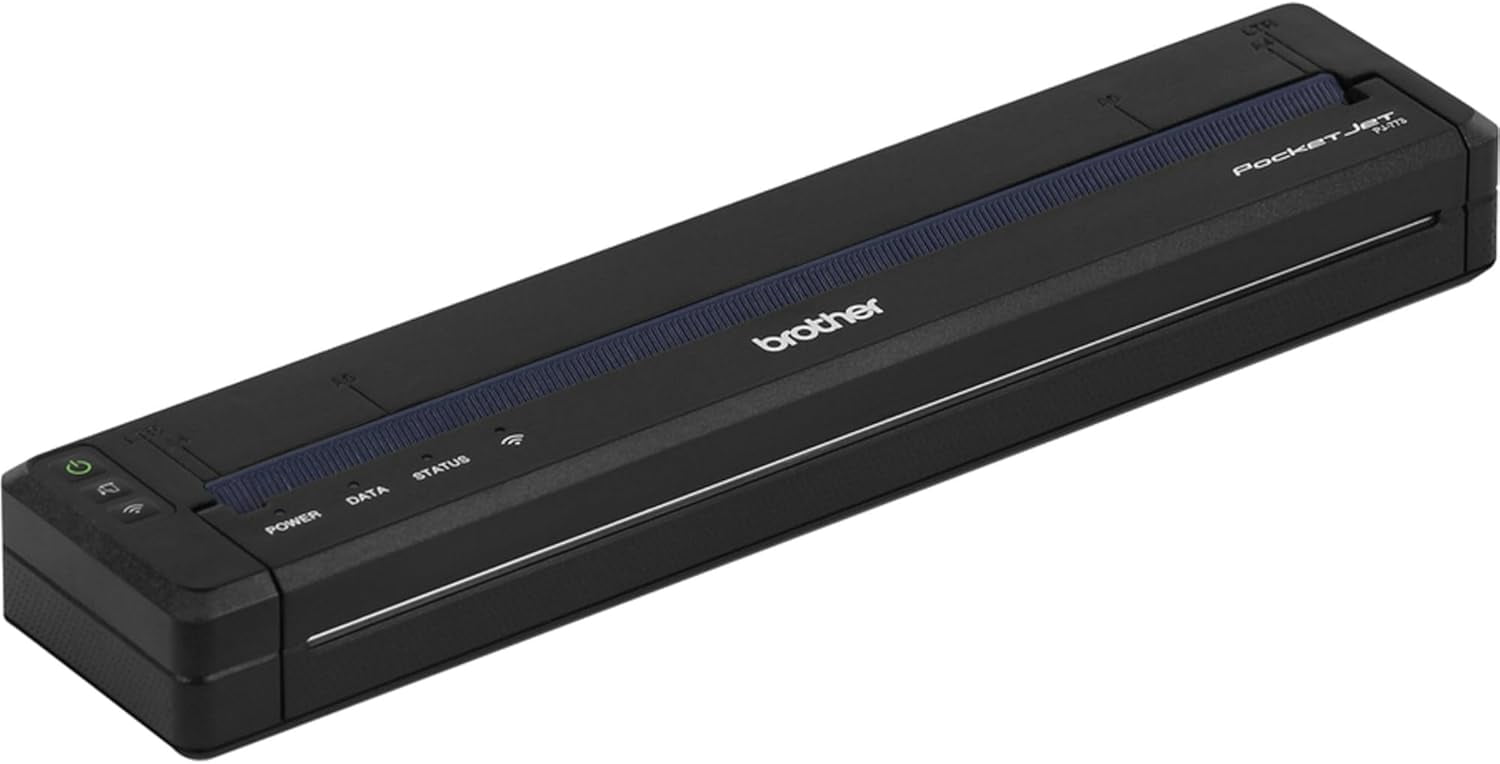 Brother PocketJet, Mobile Thermal Printer, 300 dpi, 8 PPM, Wi-Fi/USB Direct Thermal Full-Page Mobile Printing, P/N: PJ-773