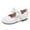 White, variant on Akiihool Girls Dance Shoes Dancing Princess Shoes Ballet Flats for Toddler Girls, Brown Size 25
