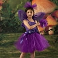 thumbnail image 7 of JAKANYQ Toddler Halloween Girls Princess Dress Tutu Mesh Dress With Wing Fairy Wand Headwear 4pcs Sets Performance, 7 of 7