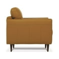 thumbnail image 3 of Leatherette Chair with Tapered Legs and Button Tufted Details, Brown, 3 of 5