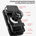 thumbnail image 6 of Dteck Magnetic Case with Tempered Glass Screen Protector for iPhone 17 Pro Max,Shockproof TPU+PC Slide Lens Protection Case Compatible with Mag Safe Ring Holder Hidden Kickstand Back Cover,Blue, 6 of 10