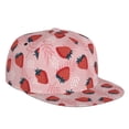 thumbnail image 2 of Uemuo Strawberries Pattern Women's Baseball Cap,Straight Brim Hat,Golf Dad Hat,Travel Hat,Sun Protection Cap,Everyday Accessory, 2 of 9