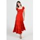 thumbnail image 1 of Vestido maxi campesino Roman Fashion /Juvenil, 14646 (Rojo) rojo M, 1 of 5