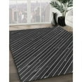 thumbnail image 3 of Ahgly Company Tapis d'Intérieur Rond Lavable en Machine Gris Minuit Transitionnel, 3 Pieds Rond, 3 of 7