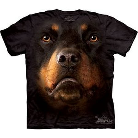 Rottweiler Adult Sweatshirt - Rottweiler Face Adult T-Shirt 10-3263