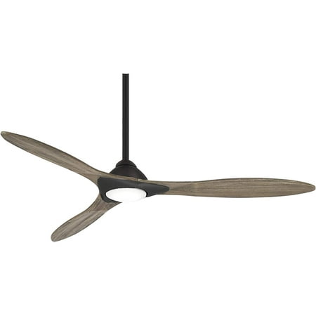 

Minka-Aire F868L-CL/DRF Sleek 60 Smart Ceiling Fan with LED Light and Remote Control Coal (Black) Finish with Three Driftwood Blades