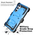 thumbnail image 6 of For Samsung Galaxy A35 5G Phone Case, with [Built-in Screen Protector] and Belt Clip Holster, eBizWare Shockproof Heavy Duty Protective Rugged Case Kickstand Cover for Galaxy A35 5G - Blue, 6 of 9