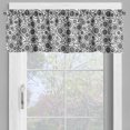thumbnail image 2 of Ambesonne Paisley Window Valance, Floral Retro Circles, 54" X 12", Black and White, 2 of 5