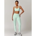 thumbnail image 3 of IDOPIP Workout Sets for Women Seamless Butt Lifting Leggings Halter Sports Bra Scoop Neck Backless Yoga Outfit 2 Piece Gym Running Outfits, 3 of 6