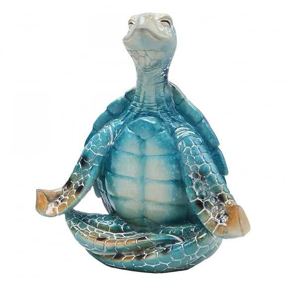 LAMIRO Sea Turtle Statue Meditation Yoga Decor Turtle Meditation Yoga Decoration Meditation Yoga Turtle Statue Statue Meditation Turtle Sculpture Collection,Blue
