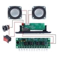 thumbnail image 2 of Kit de altavoz Bluetooth DIY con LED, radio FM, mini amplificador de sonido USB para el hogar con pantalla digital, proyecto de soldadura (transparente), 2 of 5
