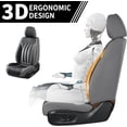 thumbnail image 4 of FLORICH Car Seat Covers Front Pair, Luxury Design Seat Protectors, Universal Auto Interior Accessories Fit for Most Cars, Black & Gray, 4 of 6