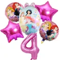 thumbnail image 5 of globos de aluminio de Cenicienta Rapunzel para niña, decoraciones de fiesta de cumpleaños de princesa, bolas de helio con número de 32 pulgadas, globo de juguete para niños（6 pcs13, 5 of 5