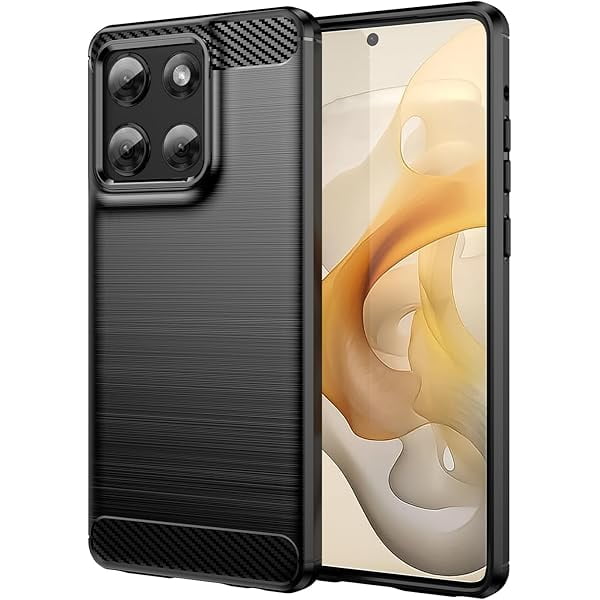 wonima11 Phone Case for Moto G Stylus 2025 Case, XT2517-1 Case Carbon Fiber Shockproof Rugged Shield Soft TPU Back Cover Cases for Motorola G Stylus 5G 2025 Black